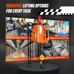 YATOINTO 3-in-1 Electric Hoist Winch, 1100lbs VIP