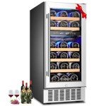 28-Bottle Dual Zone Wine Cooler with Digital Touch Screen