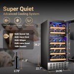 28-Bottle Dual Zone Wine Cooler with Digital Touch Screen