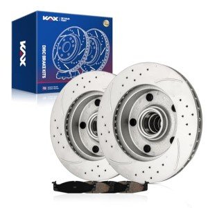 Front Brake Kit with Drilled and Slotted Rotors