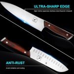 Japanese Chef Knife Set with Sharpener, Father's Day Gift