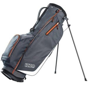 IZZO Gray/Orange Ultra-Lite Stand Golf Bag, 3.2 lbs