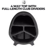 IZZO Gray/Orange Ultra-Lite Stand Golf Bag, 3.2 lbs