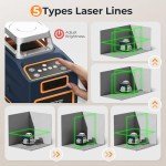 CIGMAN 3D Green Cross Line Laser Level Bundle