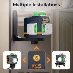 CIGMAN 3D Green Cross Line Laser Level Bundle