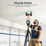 CIGMAN 3D Green Cross Line Laser Level Bundle