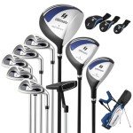 Tangkula Golf Clubs Package Set with Bag, 10-pc, Right Hand