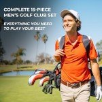 Men's Left-Handed Golf Club Set with Bag & Headcovers