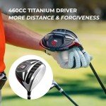 Men's Left-Handed Golf Club Set with Bag & Headcovers