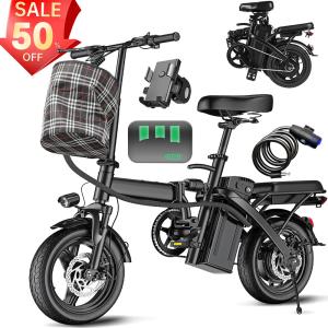 Foldable Electric Bike E-scooters 48V 10AH Adult Bicycles UL 2849 Certified