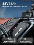 Electric Bike for Adult Peak 1500W MAX 48V/60Ah 160Mi+ 32MPH 20'' Fat Tire Ebike