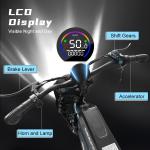 Electric Bike for Adult Peak 1500W MAX 48V/60Ah 160Mi+ 32MPH 20'' Fat Tire Ebike
