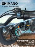 Electric Bike for Adult Peak 1500W MAX 48V/60Ah 160Mi+ 32MPH 20'' Fat Tire Ebike
