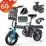 Electric Bike for Adult 48V 10AH Foldable E-scooters Bicycles UL 2849 Certified