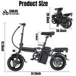 Electric Bike for Adult 48V 10AH Foldable E-scooters Bicycles UL 2849 Certified
