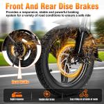 Electric Bike Foldable E-scooters 48V 10AH Adult Bicycles UL 2849 Certified New