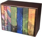 Harry Potter Books Set #1-7 in Collectible Trunk-Like Toy Chest Box, Decorative Stickers Included