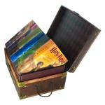 Harry Potter Books Set #1-7 in Collectible Trunk-Like Toy Chest Box, Decorative Stickers Included