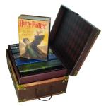 Harry Potter Books Set #1-7 in Collectible Trunk-Like Toy Chest Box, Decorative Stickers Included
