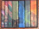 Harry Potter Books Set #1-7 in Collectible Trunk-Like Toy Chest Box, Decorative Stickers Included