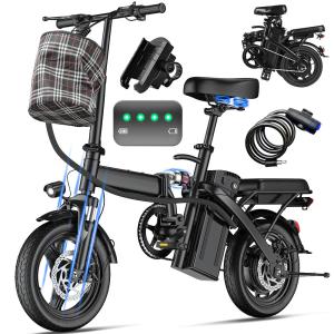Foldable Electric Bike E-scooters 48V 10AH Adult Bicycles UL 2849 Certified New~