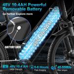 Electric Bike for Adults, 1000W Peak Motor, 22MPH,48V Battery with Lock 55Miles