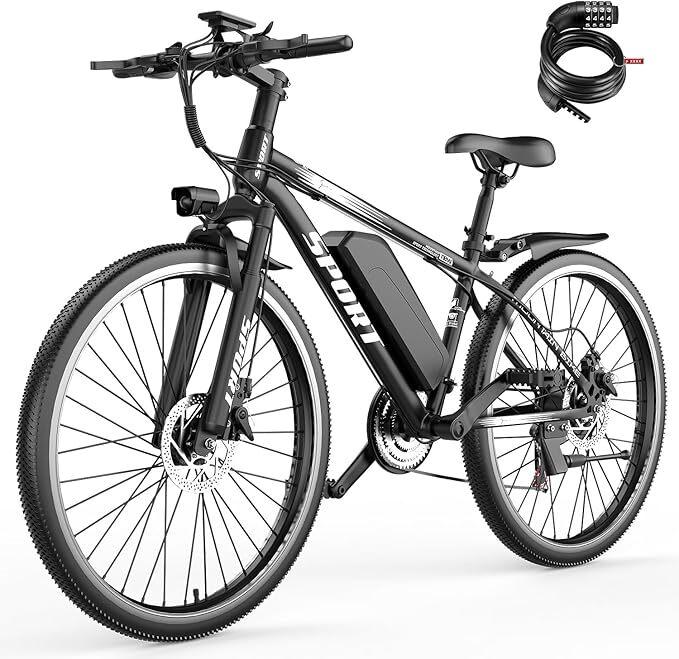 Electric Mountain Bike Ebike 750W Peak Motor BICYCLE 40MILES 25mph 48V Commuter