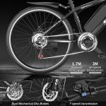 Electric Mountain Bike Ebike 750W Peak Motor BICYCLE 40MILES 25mph 48V Commuter