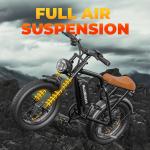 Fat Tire 20" Adult Electric Bike 1500W 48V 15.6Ah 33MPH Bicycle E-Mountain Bike