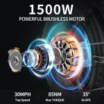 20" Fat TireElectric Bike 1500W 48V/20Ah Removable Battery Mountain Bike