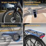 26" Electric Bike for Adults 750W Peak Motor, 50 Miles 20MPH & 7 Speed Ebike