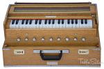 Harmonium by Maharaja Musicals, Folding, 9 Stops, In USA, Portable, Natural Color, 3 1/2 Octaves, Tuned to A440, Coupler, Bag, Indian Musical Instrument (PDI-AHH)