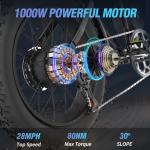   20'' Fat Tire Electric Bike 48V 15Ah 1200W Battery Motor Off-Road E-Bike