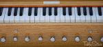Harmonium by Maharaja Musicals, Folding, 9 Stops, In USA, Portable, Natural Color, 3 1/2 Octaves, Tuned to A440, Coupler, Bag, Indian Musical Instrument (PDI-AHH)