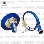 INDIAN MUSICAL INSTRUMENT 22" King Size Handmade Brass Sousaphone Big Bell Tuba with Mouthpiece and Gig Bag (BLUE GOLD)