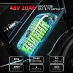 Electric Bike 1500W 48V/20Ah Dual Suspension Fat Tire e bike E Bicycle for Adult
