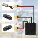 YWNYT Dual Battery Discharge Converter 20V-72V DC Dual Battery Pack Switch Balancer Battery Parallel Module Adapter for Electric Bike (30A)
