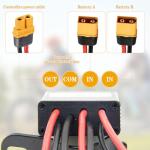 YWNYT Dual Battery Discharge Converter 20V-72V DC Dual Battery Pack Switch Balancer Battery Parallel Module Adapter for Electric Bike (30A)