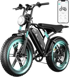 TST Electric Bike 1500W 20" Fat Tire All-Terrain E-Bike for Adults | 60/110 Miles Range | 48V 15/25AH Battery | 28MPH Electric Dirt Bike | For Road Sand Mountain Snow