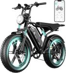 TST Electric Bike 1500W 20" Fat Tire All-Terrain E-Bike for Adults | 60/110 Miles Range | 48V 15/25AH Battery | 28MPH Electric Dirt Bike | For Road Sand Mountain Snow