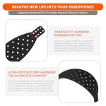 WC HeadbandZ Maxwell V2 – Upgraded Wide Silicone Headband Compatible with Audeze Maxwell, Made by Wicked Cushions | Wider Weight-Distributing Design, Softer Flexible Silicone | Black
