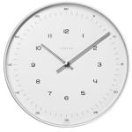 Junghans Max Bill Clock.30cm diam. Stainless Steel case. Quartz Movement. Mineral Glass face with Numbers.