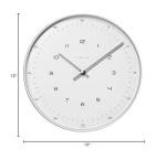 Junghans Max Bill Clock.30cm diam. Stainless Steel case. Quartz Movement. Mineral Glass face with Numbers.