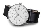 JUNGHANS Men's Max Bill Automatic White Dial Black Leather Strap Analog Watch 27/4700.02