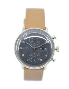  with tags Junghans Max Bill Chronoscope Stainless Steel Watch 27/4501.00