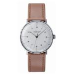 Junghans 027-3701-00 Max Bill Tan Brown Handwinding Mechanical Watch
