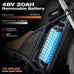 Electric Bike for Adult 2000W 75Mile 32MPH 22.8''  Off-road Mountain Ebike New