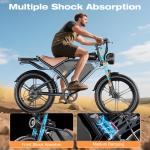 Electric Bike for Adult 2000W 75Mile 32MPH 22.8''  Off-road Mountain Ebike New