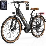 Electric Bike for Adults 70 Miles 1500W Peak 25MPH 26" Ebike for Women with 48V