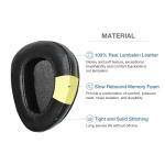 Voarmaks Sheepskin Real Leather Ear Pads Foam Cushion Compatible with Audeze Sine Planar Headphone (Sheepskin Leather)